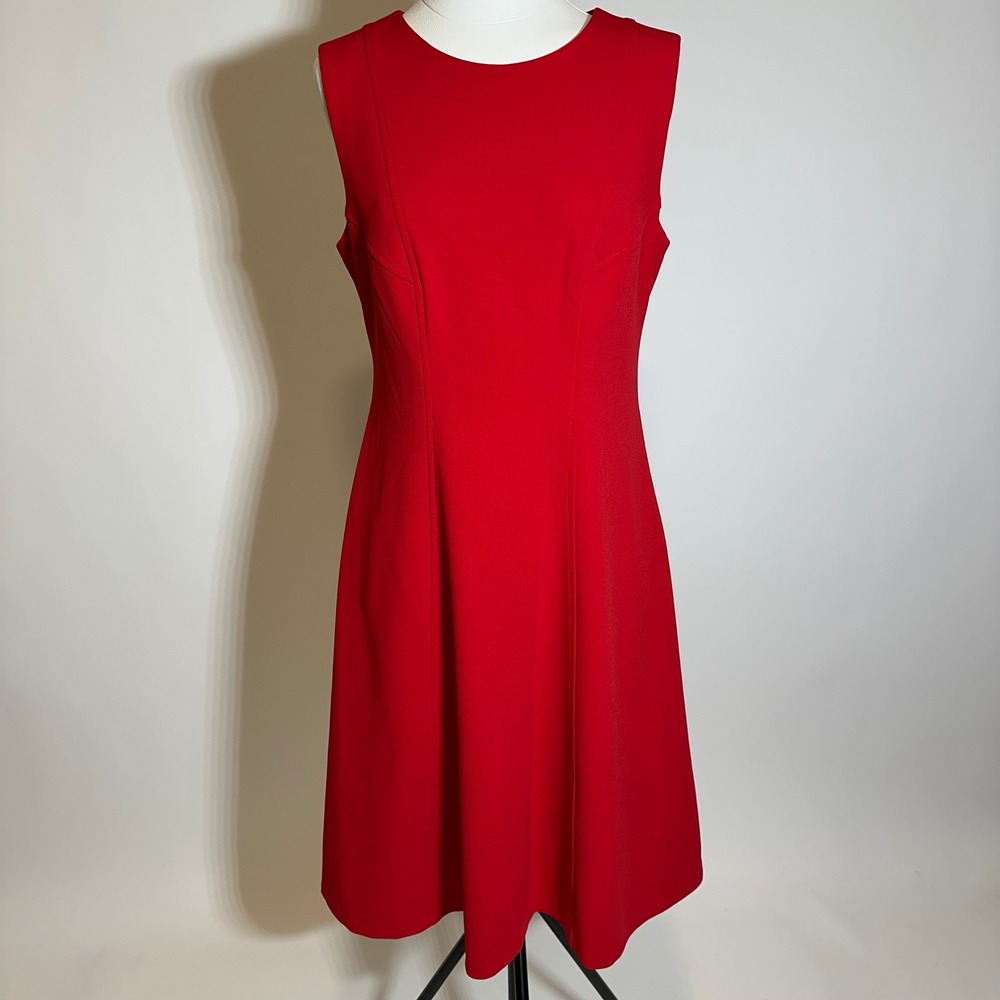 Tommy Hilfiger Red Sleeveless A-Line Fit & Flare Dress Womens Size 10 Corpcore